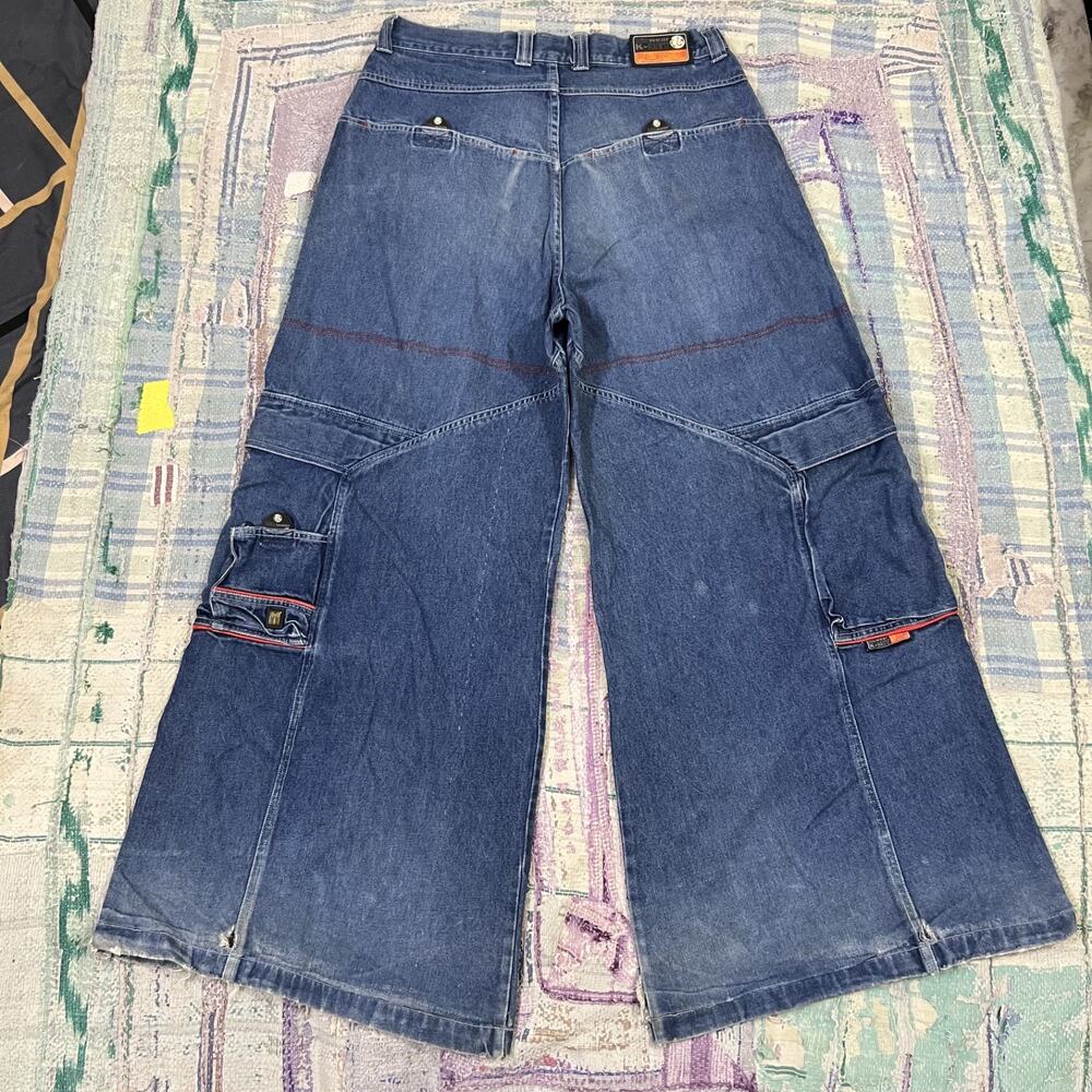 Vintage Y2k Kikwear Knet Wide Leg Baggy Skater Rave Jeans Men’s Size 36x31
